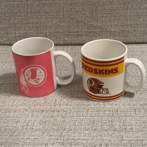 Vintage Washington NFL Coffee Mug Lot Russ Helmet Logo Pink Ceramic Cups
